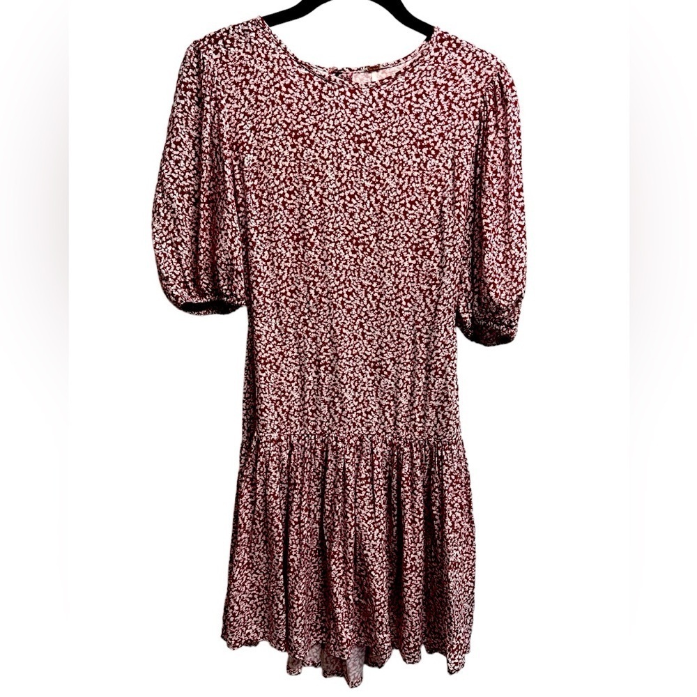 FREE PEOPLE Women’s Dancing in the Dark Mini Dress - Red Floral - size XS